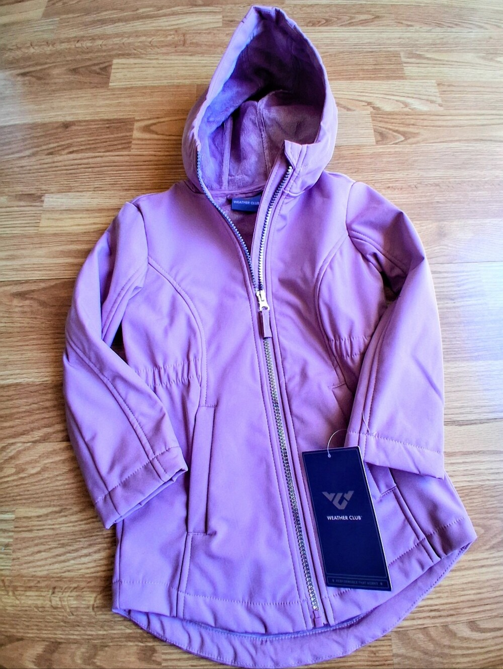NWT Girls Lilac Color Jacket By Weather Club. Sz 4, MSRP $44